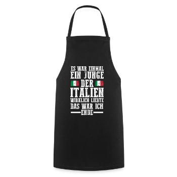 Italia Italien Italiener Italienisches - Kochschürze - Schwarz - Vorne - AI Model Male 185 dark (185cm)