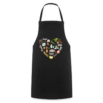 Cupcake Design für Konditor | Cupcake Dealer - Kochschürze - Schwarz - Vorne - AI Model Male 185 dark (185cm)