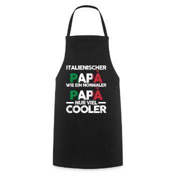 Italienischer Papa Italia Vater Italiener Italien - Kochschürze - Schwarz - Vorne - AI Model Male 185 dark (185cm)