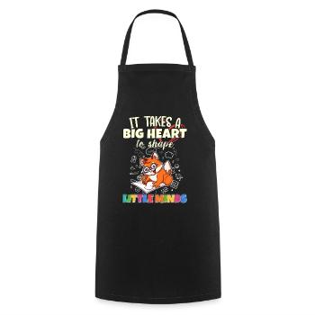 It Takes A Big Heart To Shape Little Minds Teacher - Cooking Apron - black - Front - AI Model Male 185 dark (185cm)