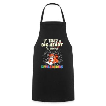 It Takes A Big Heart To Shape Little Minds Teacher - Cooking Apron - black - Front - AI Model Male 185 dark (185cm)