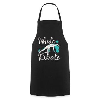 I do yoga because it's frowned upon to slur people - Cooking Apron - black - Front - AI Model Male 185 dark (185cm)
