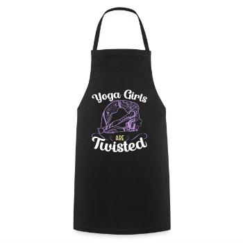 Professeur de yoga Méditation Exercice de fitness - Tablier de cuisine - noir - Devant - AI Model Male 185 dark (185cm)
