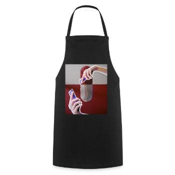 SELFIE, 2018 by massimiliano sbrescia - Cooking Apron - black - Front - AI Model Male 185 dark (185cm)
