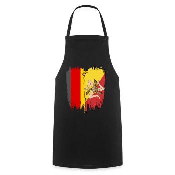 Deutschland Flagge Sizilien - Kochschürze - Schwarz - Vorne - AI Model Male 185 dark (185cm)