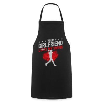 Baseball Fan Batter Vintage Votre - Tablier de cuisine - noir - Devant - AI Model Male 185 dark (185cm)