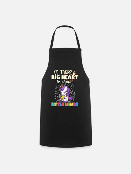 Il faut un grand cœur pour façonner little minds teacher - Tablier de cuisine - noir