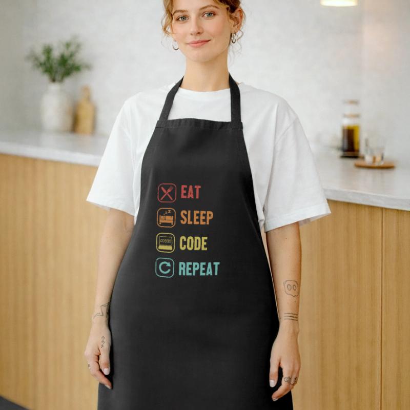 Eat Sleep Code Repeat Softwareingenieur Coder Kochschürze