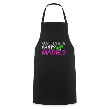 Mallorca Party Mädels - Kochschürze - Schwarz - Vorne - AI Model Male 185 dark (185cm)