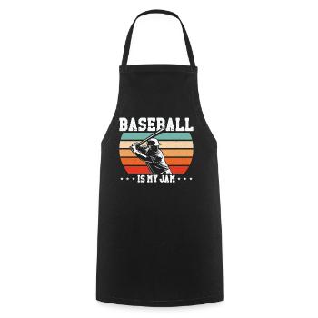 Baseball Fan Retro Vintage Batter - Kochschürze - Schwarz - Vorne - AI Model Male 185 dark (185cm)