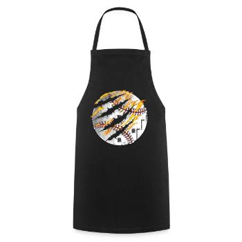 Baseball Fan Fire Vintage - Kochschürze - Schwarz - Vorne - AI Model Male 185 dark (185cm)