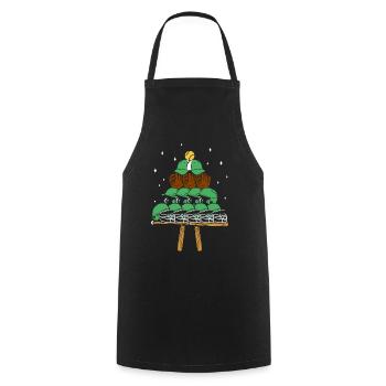 Baseball Fan Christmas Tree - Kochschürze - Schwarz - Vorne - AI Model Male 185 dark (185cm)