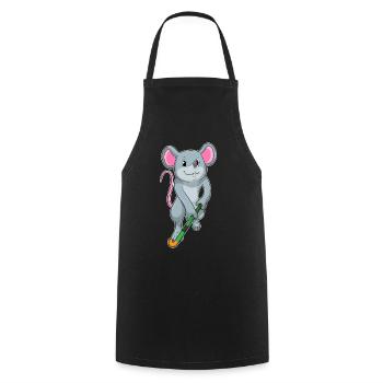 Bâton de hockey sur gazon Rat - Tablier de cuisine - noir - Devant - AI Model Male 185 dark (185cm)
