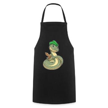 Snake Sword - Cooking Apron - black - Front - AI Model Male 185 dark (185cm)
