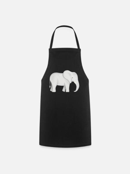 Elefant Baby - Kochschürze - Schwarz