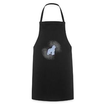 Caniche - Tablier de cuisine - noir - Devant - AI Model Male 185 dark (185cm)