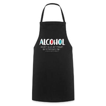 Alcohol (dark) - Cooking Apron - black - Front - AI Model Male 185 dark (185cm)