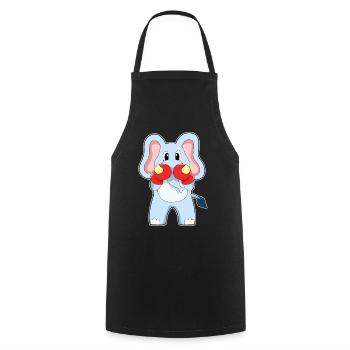 Elephant Boxer Gants de boxe Boxe - Tablier de cuisine - noir - Devant - AI Model Male 185 dark (185cm)