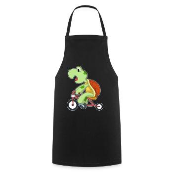 Turtle Bicycle - Cooking Apron - black - Front - AI Model Male 185 dark (185cm)