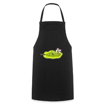 Frosch Brille - Kochschürze - Schwarz - Vorne - AI Model Male 185 dark (185cm)