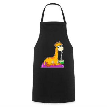 Giraffe Kokosnuss - Kochschürze - Schwarz - Vorne - AI Model Male 185 dark (185cm)