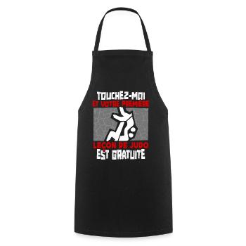 Judo Humour - Tablier de cuisine - noir - Devant - AI Model Male 185 dark (185cm)