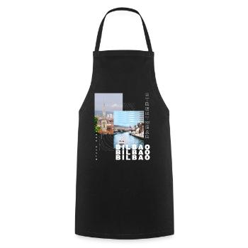 Bilbao Spanien Stadt Skyline Heimat Liebe Urlaub - Kochschürze - Schwarz - Vorne - AI Model Male 185 dark (185cm)