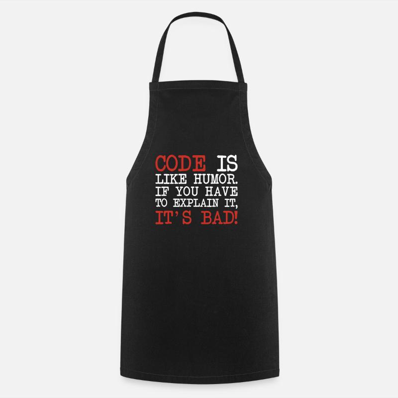 Code Exploration Développeur Développeur de - Tablier de cuisine - noir
