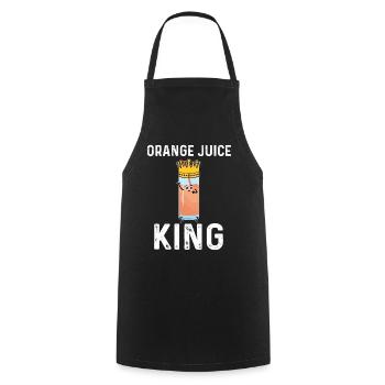 Orange Juice King - Cooking Apron - black - Front - AI Model Male 185 dark (185cm)