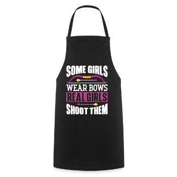 Archery Bow Archer Girl Some Girls - Cooking Apron - black - Front - AI Model Male 185 dark (185cm)