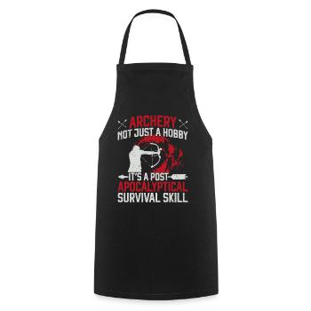 Archery Bow Archer Vintage Archery - Cooking Apron - black - Front - AI Model Male 185 dark (185cm)