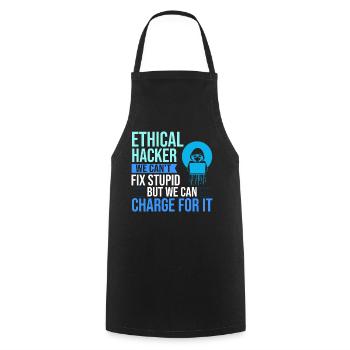Ethical Hacker Security Computer Hacking - Cooking Apron - black - Front - AI Model Male 185 dark (185cm)