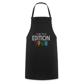Limited Edition 1968 - Cooking Apron - black - Front - AI Model Male 185 dark (185cm)