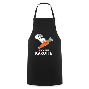 Karotte Ziege Ziegenbock - Kochschürze - Schwarz - Vorne - AI Model Male 185 dark (185cm)