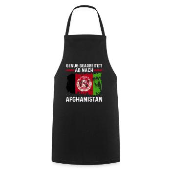 Urlaub Afghane Afghanistan - Kochschürze - Schwarz - Vorne - AI Model Male 185 dark (185cm)