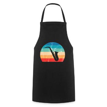 Jazz Tshirt - Tablier de cuisine - noir - Devant - AI Model Male 185 dark (185cm)