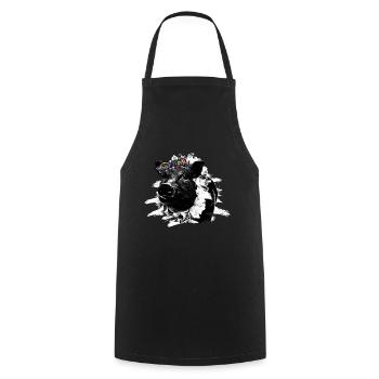 Pig - Cooking Apron - black - Front - AI Model Male 185 dark (185cm)