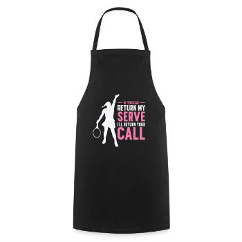 Tennis Tennis Player Tennis Racket Tennis Ball - Cooking Apron - black - Front - AI Model Male 185 dark (185cm)