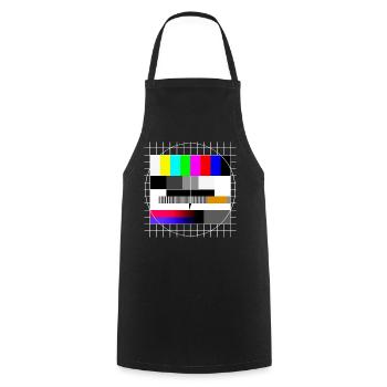 Image de test TV 90s Party 80s Retro 90s - Tablier de cuisine - noir - Devant - AI Model Male 185 dark (185cm)