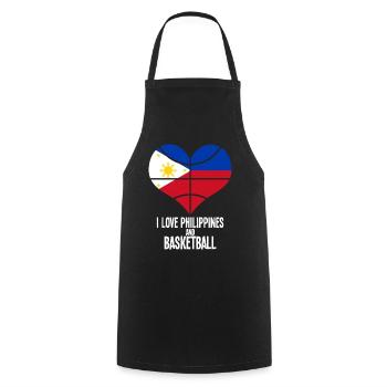 Philippines Filipino Flag Basketball I Cadeau - Tablier de cuisine - noir - Devant - AI Model Male 185 dark (185cm)