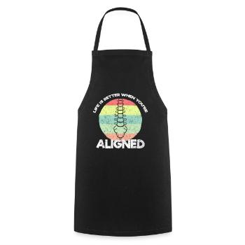 Chiropraticien Physiothérapeute Gerenkt I Cadeau - Tablier de cuisine - noir - Devant - AI Model Male 185 dark (185cm)