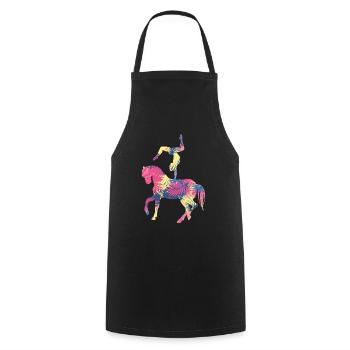 Mädchen Voltigieren Volti - Kochschürze - Schwarz - Vorne - AI Model Male 185 dark (185cm)