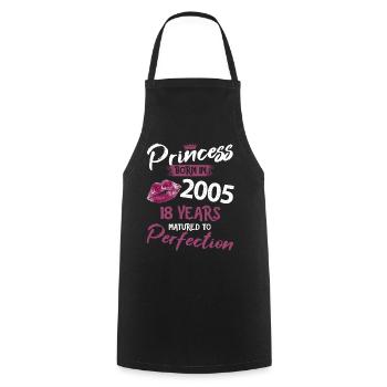 18th birthday 18 years perfection Princess 2005 - Cooking Apron - black - Front - AI Model Male 185 dark (185cm)