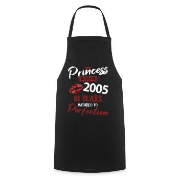 18th birthday 18 years perfection Princess 2005 - Cooking Apron - black - Front - AI Model Male 185 dark (185cm)