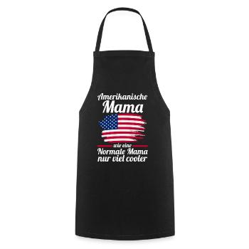 Amerikanerin AmerikanischeMama Amerikaner Mutter U - Kochschürze - Schwarz - Vorne - AI Model Male 185 dark (185cm)