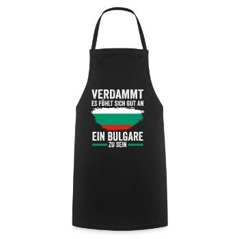 Balkan Bulgarien Bulgare Bulgarisches - Kochschürze - Schwarz - Vorne - AI Model Male 185 dark (185cm)