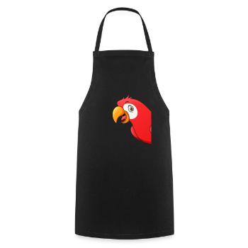 Funny Parrot Bird Parrot Spying - Cooking Apron - black - Front - AI Model Male 185 dark (185cm)