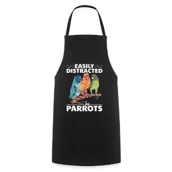 Parrot bird I easily get from parrots - Cooking Apron - black - Front - AI Model Male 185 dark (185cm)