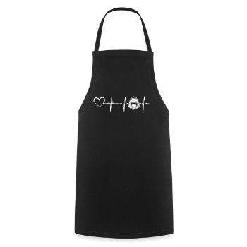 Sharkfish Heartbeat Shark Heartbeat Shark Large - Cooking Apron - black - Front - AI Model Male 185 dark (185cm)