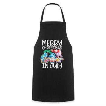 Elves Merry Christmas In July Tropical - Cooking Apron - black - Front - AI Model Male 185 dark (185cm)